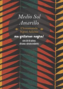 Textura textil con motivos y tramas emulando telas africanas, combinando los colores de la bandera de Biafra, rojo, verde, negro y amarillo.